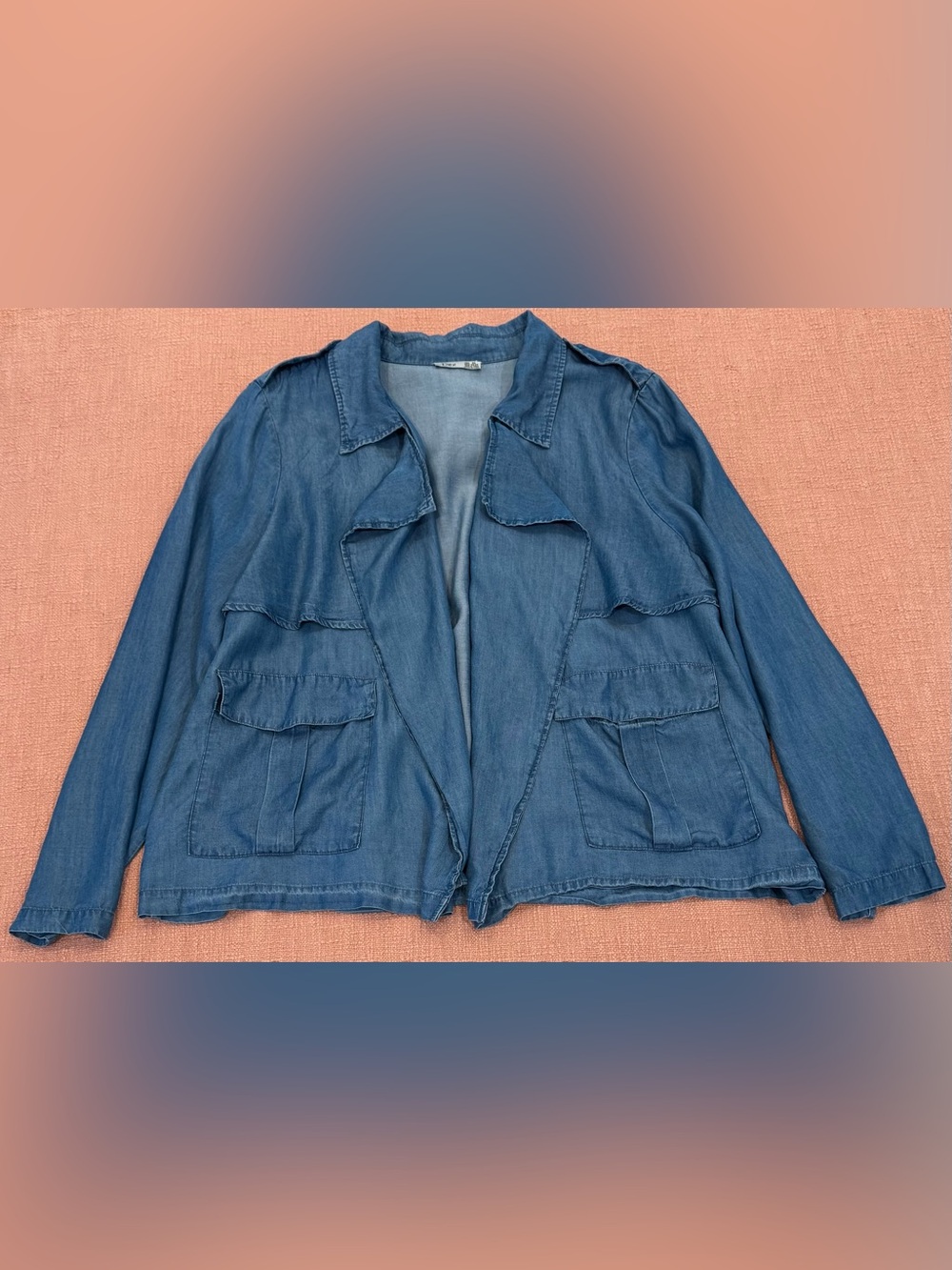 Dex 2XL Tencel chambray light denim jean Jacket women’s